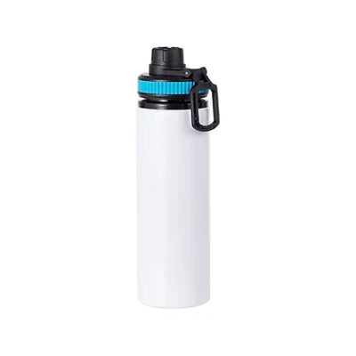 BOTELLA DEPORTIVA CON ARO DE COLOR AZUL